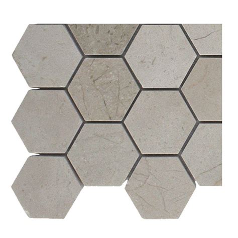 If you are unhappy with your sample, let us know. Splashback Tile Crema Marfil Hexagon Polished Marble ...