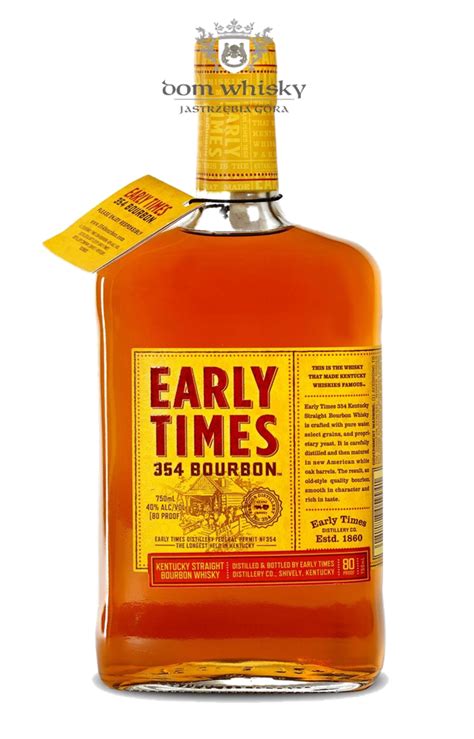 Early Times 354 Straight Bourbon 40 075l Dom Whisky