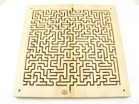 Square Wooden Maze Labyrinth Made Of The Solid Wood Difficult