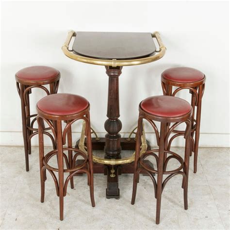 Find quality bar stools on sale today at billiard factory! 20th Century Paris Brasserie High Top Table with Brass ...