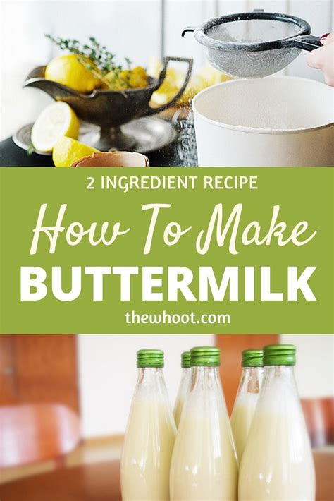 Add 2 tablespoons of cultured buttermilk (use 1 tbsp per cup of milk). How To Make Buttermilk Easy Recipe - The WHOot | How to ...