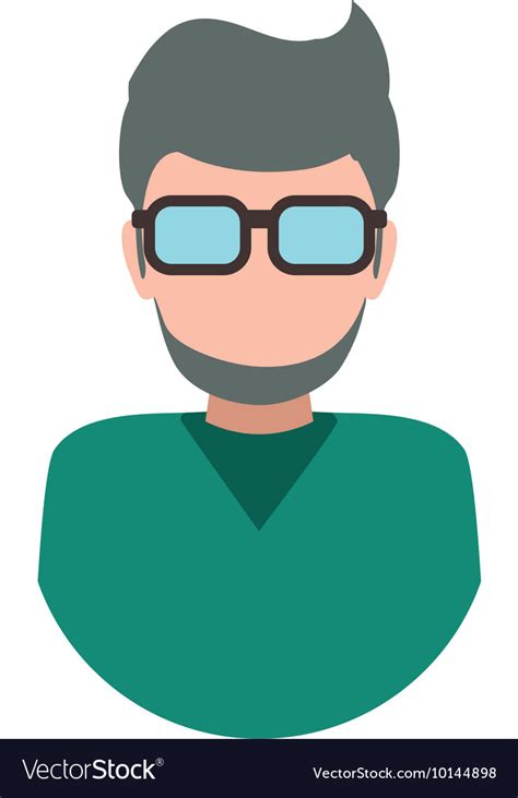 Man Glasses Male Avatar Person People Icon Vector Image