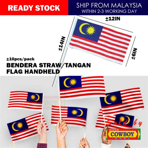 Bendera Straw Tangan Jalur Gemilang Bendera Negeri Bendera Malaysia