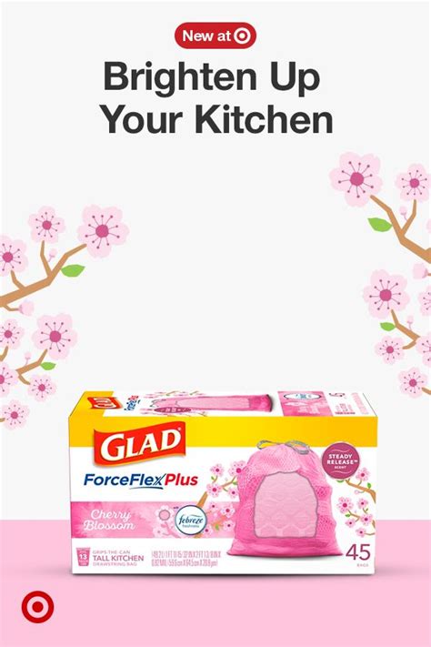 Glad Forceflexplus Tall Kitchen Drawstring Pink Trash Bags Febreze