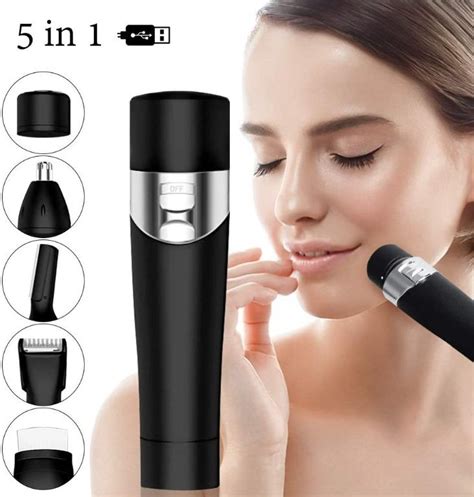 Facial Hair Remover For Women 5 In 1 Usb Rechargeable Electric Lady