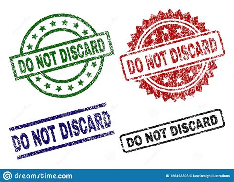 Damaged Textured Do Not Discard Stamp Seals Stock Vector Illustration