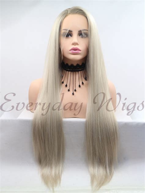 24 Natural Honey Blonde Ombre Synthetic Front Lace Wigs Edw1022