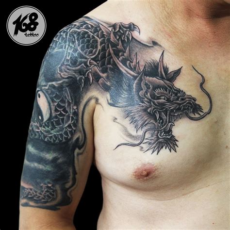Black Dragon Tattoo Cover Up Black Dragon Tattoo Cover Up Tattoos