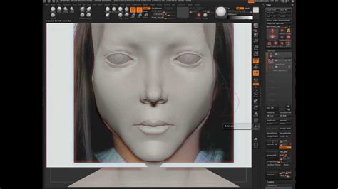 Zbrush 4 R2 Speed Sculpting A Girls Face Youtube