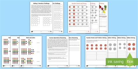 Year 2 Maths Calculation Homework Sheets Activity Pack