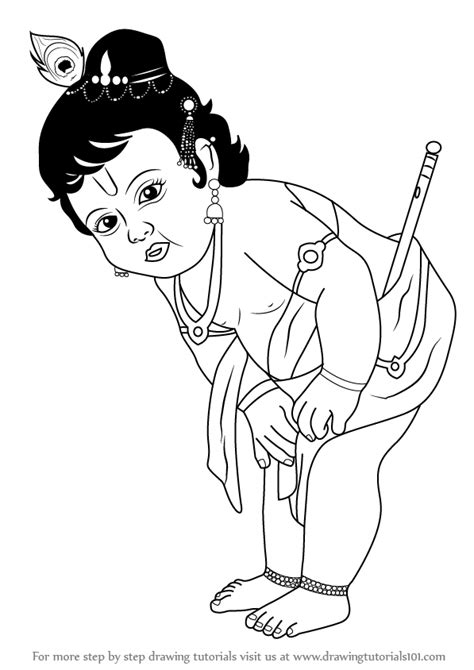 Learn How To Draw Baby Krishna Hinduism Step By Step Drawing Tutorials