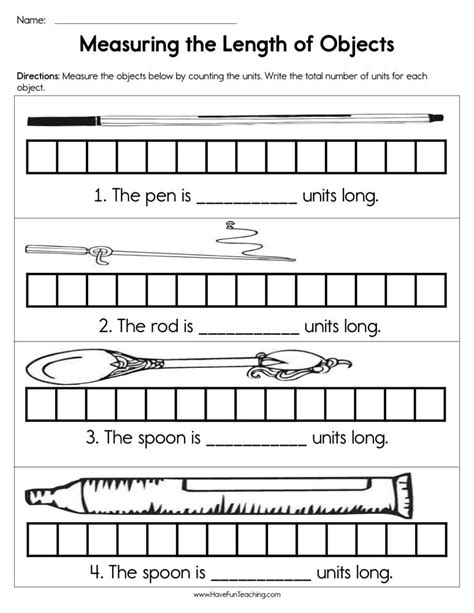 Measuring The Length Of Objects Worksheet By Teach Simple