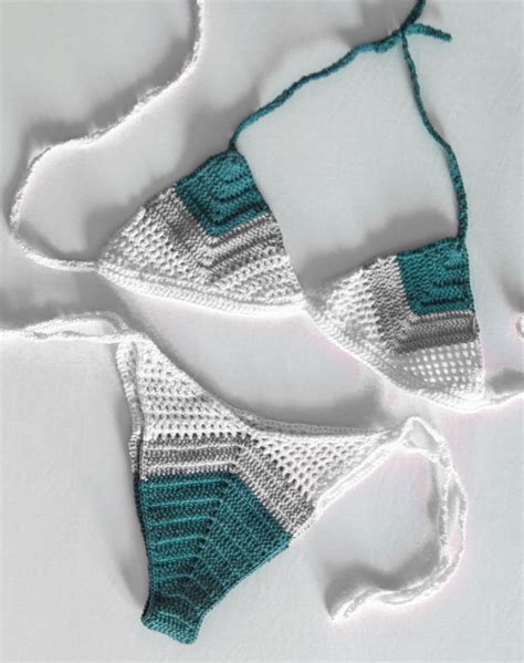 Crochet Bikini Set Pdf Pattern Tutorial How To Make Crochet Etsy