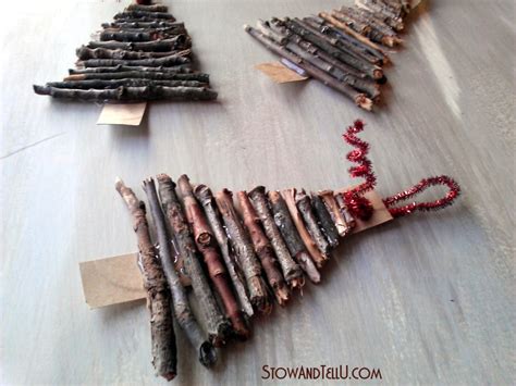 Rustic Twig Christmas Tree Ornaments
