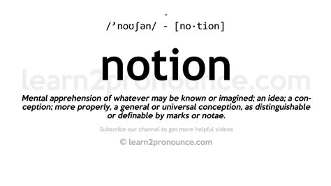 Pronunciation Of Notion Definition Of Notion Youtube