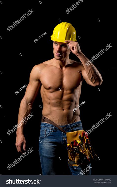 Shirtless Construction Worker Stock Photos Images Photography Shutterstock