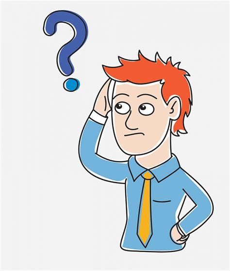 Man Scratching Head With Question Mark Copy2 Classroom Clipart