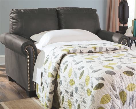 Ashley Furniture Signature Design Lottie Sleeper Sofa Twin Size Slate