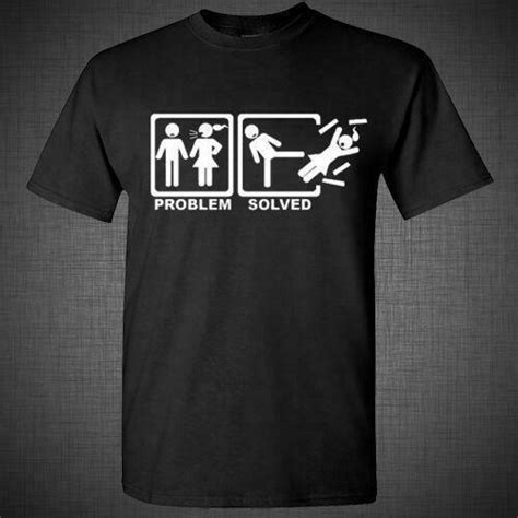 problem solved stick figure man couple marriage kick funny adult humor t shirt t shirts tank tops