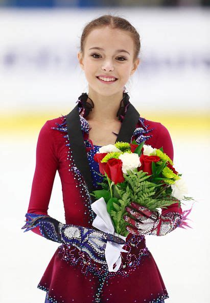 First Place Finisher Anna Shcherbakova Of Russia Poses For A Photo