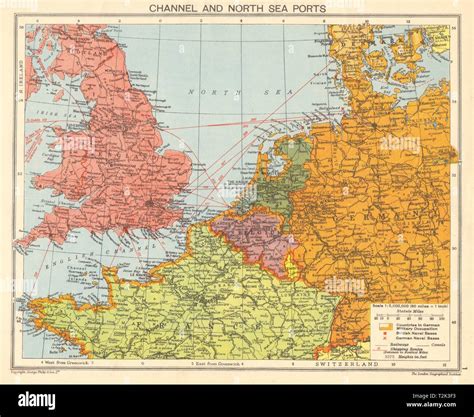 World War 2 English Channel And North Sea Ports German Occupied Europe