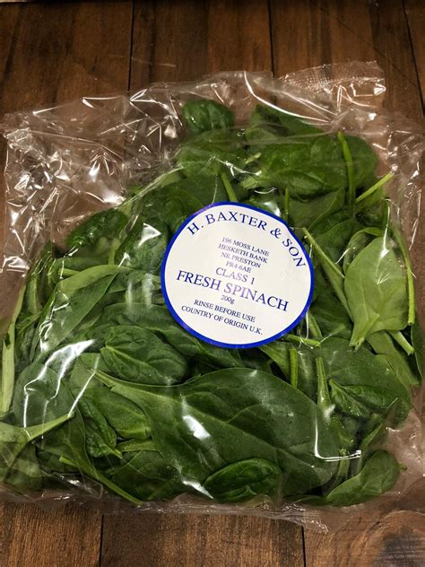 Baby Spinach 1 Bag Barnhill Boxes