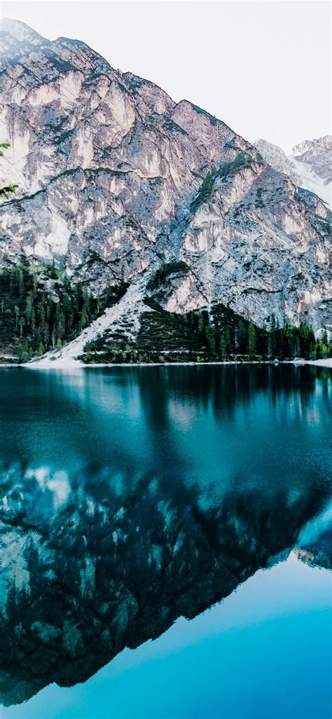 Mountain Lake Wallpaper 4k Reflection Blue Water Landscape