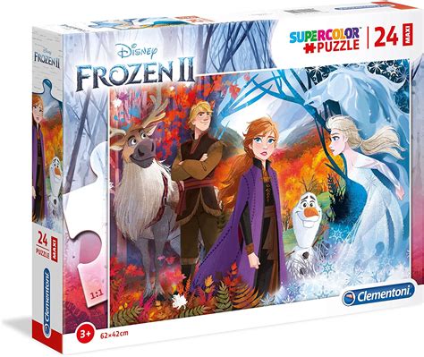 Clementoni Disney Frozen Supercolor Reine Des Neiges Pi Ces Maxi Puzzle Enfant Fabriqu En