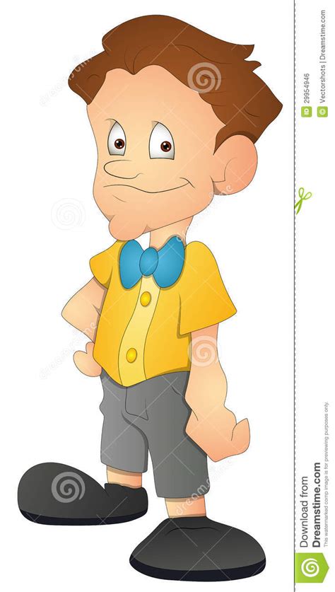 Boy Cartoon Character Vector Illustration Stock Vector Illustration Of Makeup Necktie 29954946