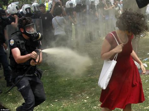 Turkey Protests Horrifying Image Of Woman In Red Being Doused With
