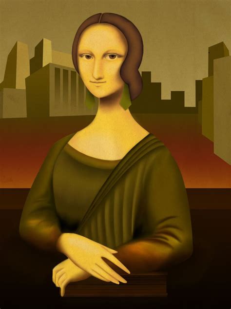 Art Deco Mona Lisa Pinturas Art Deco Gioconda Producción Artística