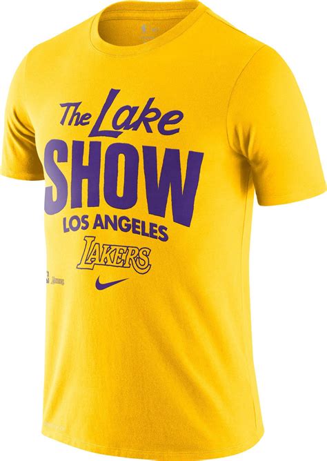 Nike Los Angeles Lakers Gold Dri Fit Mantra T Shirt In Yellow For Men