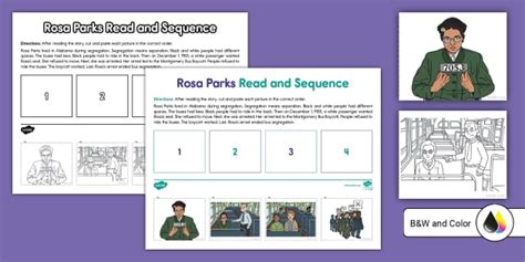 Rosa Parks Sequencing Activity Womens History Twinkl Us