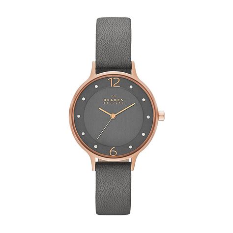 Black blue silver white green gold brown red multicolor rose gold grey black orange yellow pink. Skagen Ladies SKW2267 Grey Dial Grey Leather Watch (Grey)