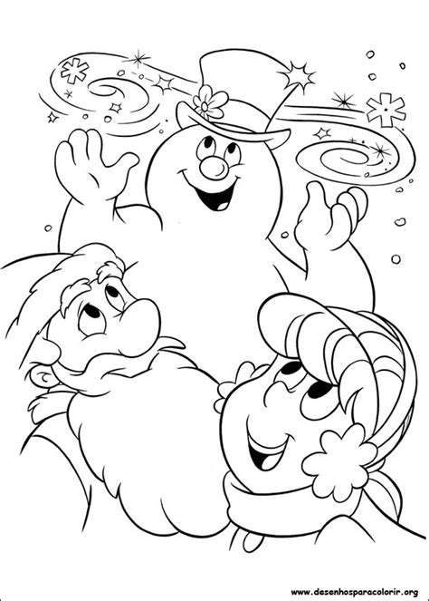 Frosty O Boneco De Neve Para Colorir