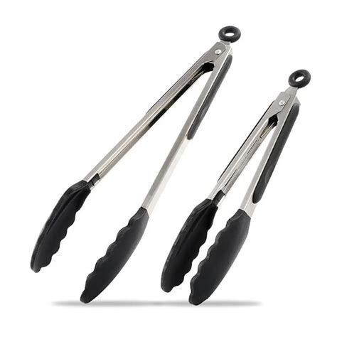 2pcs Premium Silicone Tongs Set 9 Inch 12 Inch Tongs Bbq Cooking Tool 912 Inch Ustensiles