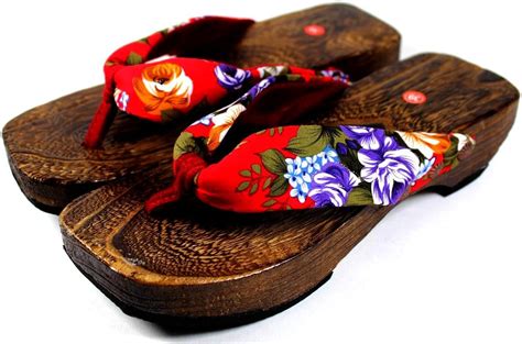 casual women japanese geta wooden flip flops clogs lovely sandals slippers shoes l size