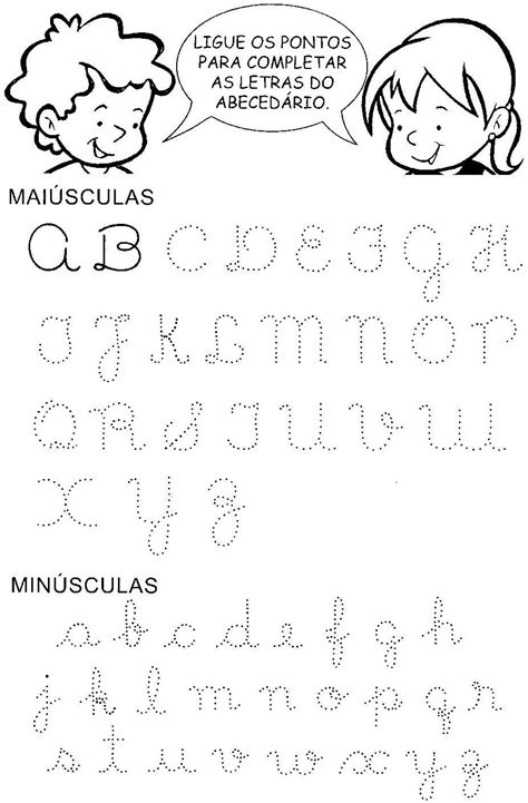 Alfabeto Em Letra Cursiva Pontilhado Para Imprimir