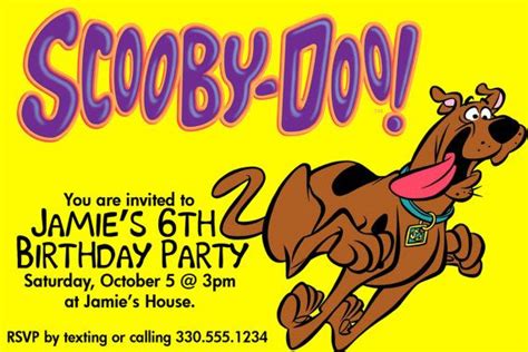 Scooby Doo Party Invite Printable By Poisonandwinedesign On Etsy 5 00 Scooby Doo Scooby