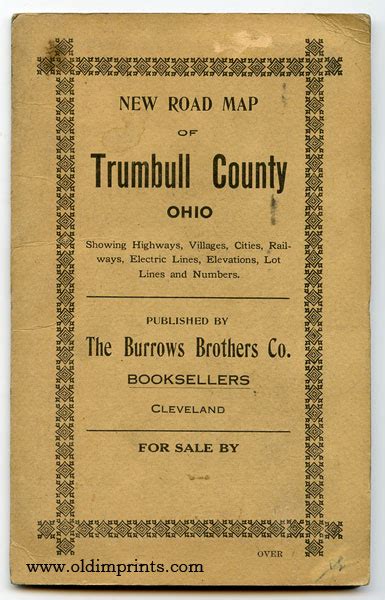 New Road Map Of Trumbull County Ohio Showing Highways