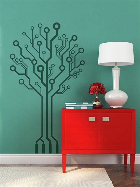 Circuit Tree Ver 20 Wall Decal Geekery Wall Decal Computer Science