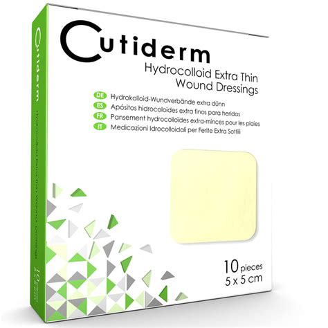 Pack Of 10 Cutiderm Sterile Hydrocolloid Extra Thin Adhesive Wound