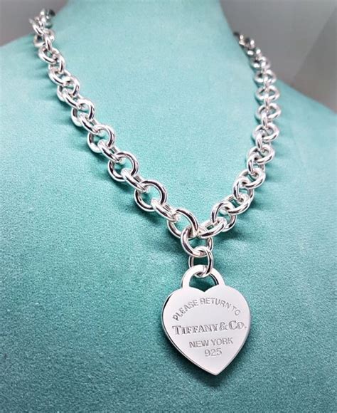 Tiffany Co Large Please Return To Tiffany Heart Tag Necklace