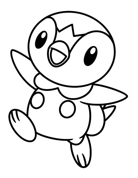 Piplup Coloring Page Coloring Home