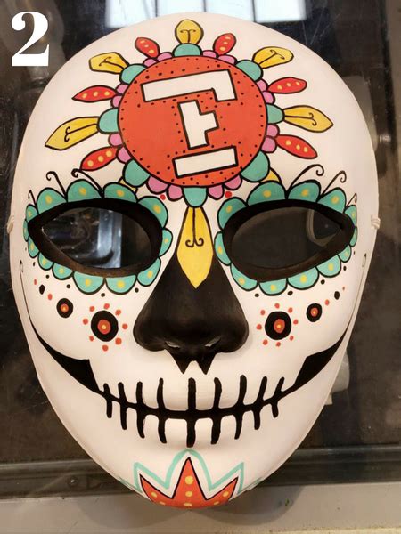 Devil skull mask with moving mouth for halloween diy pattern. DIY Painted Sugar Skull Mask - FLAX art & design