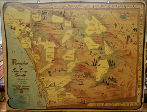 Ranchos Of San Diego County With Historic Routes And Points Of Interest