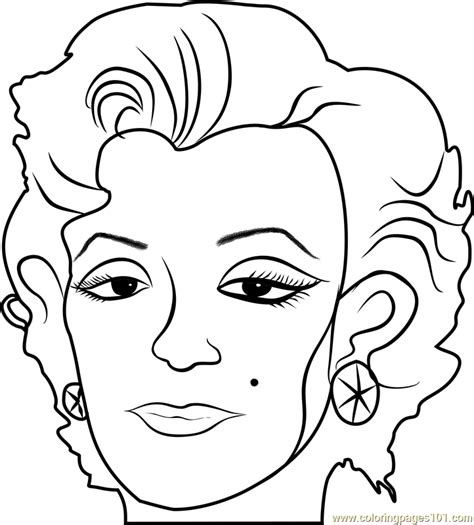 Marilyn Coloring Page Coloring Pages