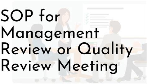 Sop For Management Review Or Quality Review Meeting Pharmaguideline