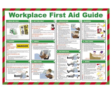 P318 Workplace First Aid Guide Laminated Poster 590mm X 420mm Buy Now