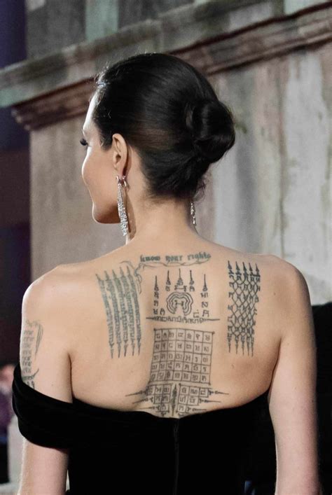 Los Tatuajes De Angelina Jolie Temporary Tattoo Blog Kulturaupice
